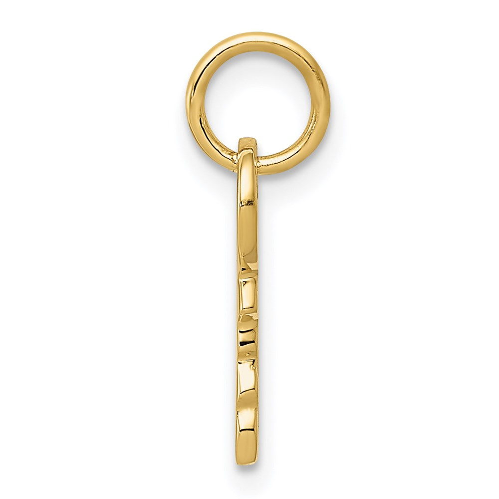 Million Charms 14K Yellow Gold Themed Polished Rounded Top Key Charm