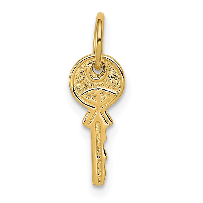Million Charms 14K Yellow Gold Themed Polished Rounded Top Key Charm