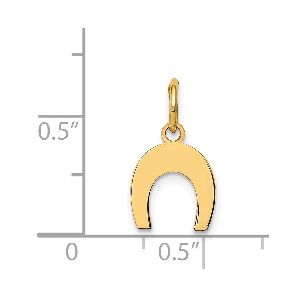 Million Charms 14K Yellow Gold Themed Horseshoe Charm