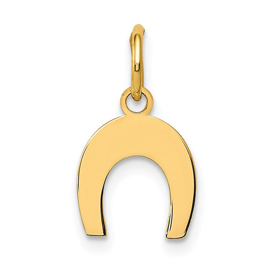 Million Charms 14K Yellow Gold Themed Horseshoe Charm