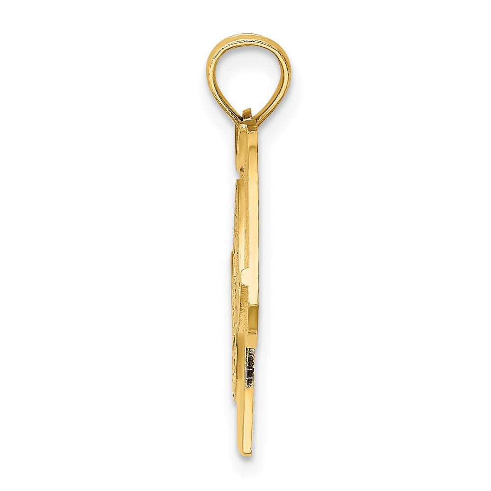 Million Charms 14K Yellow Gold Themed, Rhodium-plated Us Air Force T-Shirt Charm