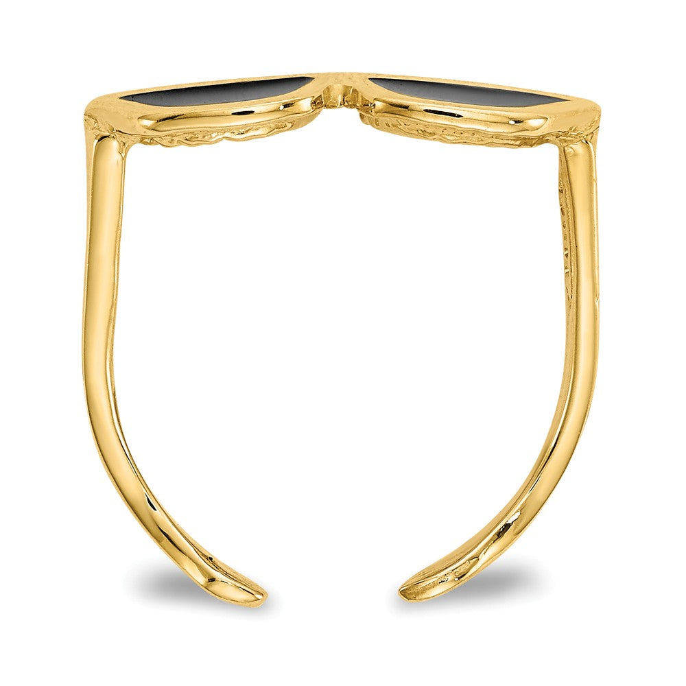 Million Charms 14k Yellow Gold Enameled Sunglasses Toe Ring