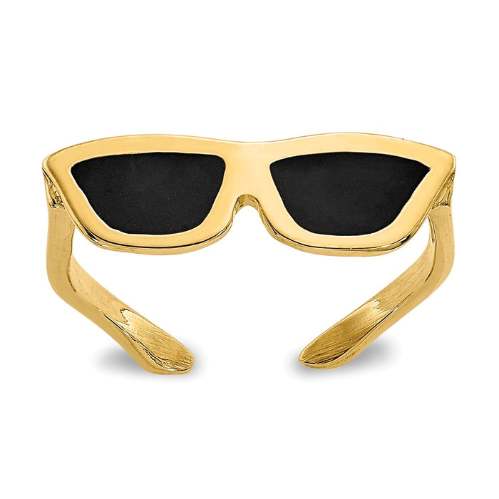 Million Charms 14k Yellow Gold Enameled Sunglasses Toe Ring