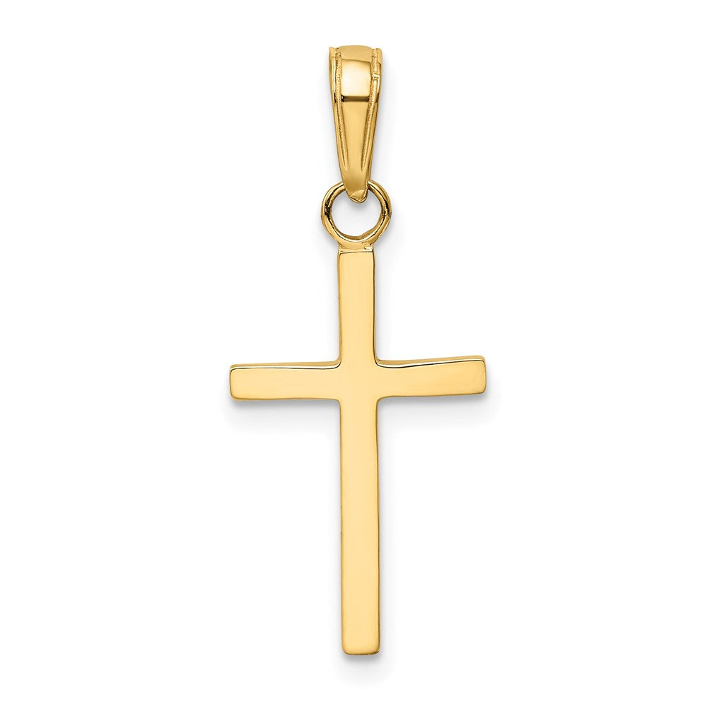 Million Charms 14K Yellow Gold Themed Polished Relgious Cross Pendant