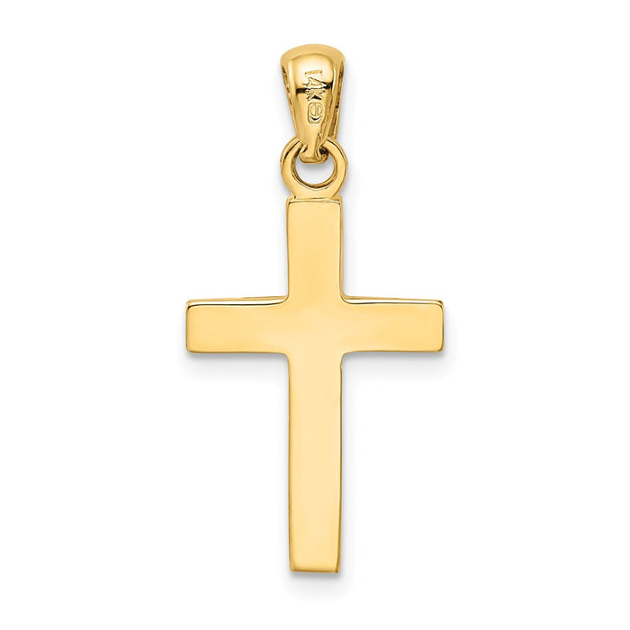 Million Charms 14K Two-Tone Relgious Cross Pendant