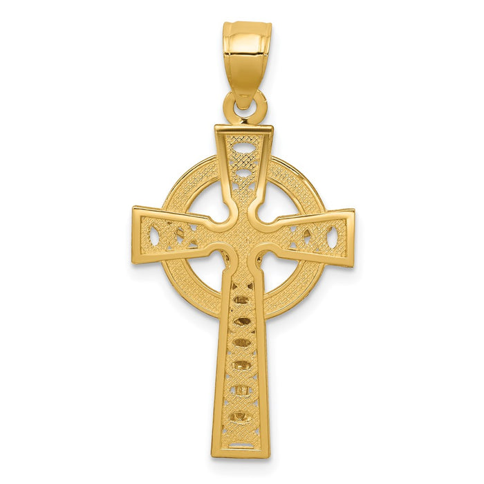 Million Charms 14K Two-Tone Iona Relgious Crucifix Pendant