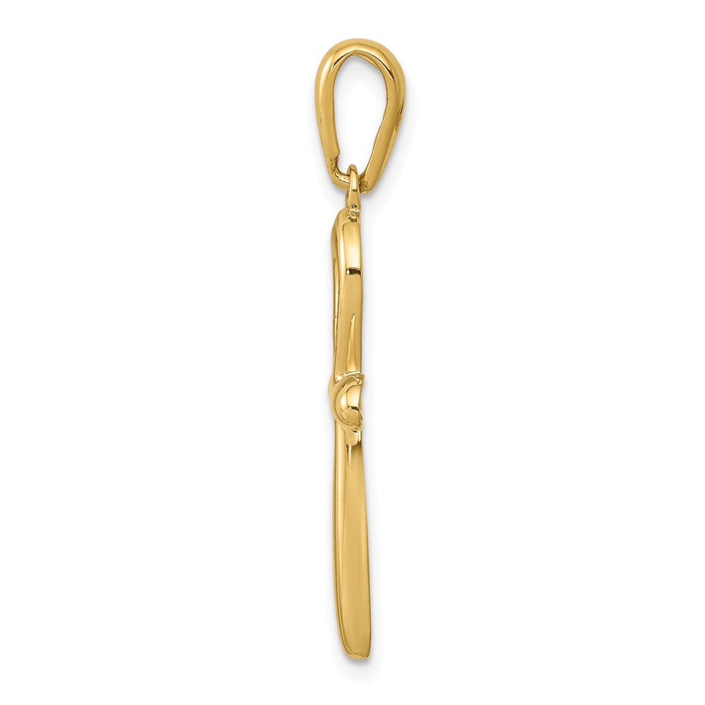 Million Charms 14K Yellow Gold Themed Ankh Relgious Cross Pendant