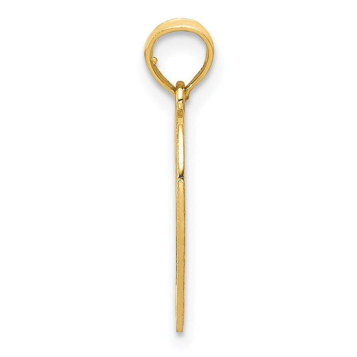 Million Charms 14K Yellow Gold Themed Polished Heart Pendant