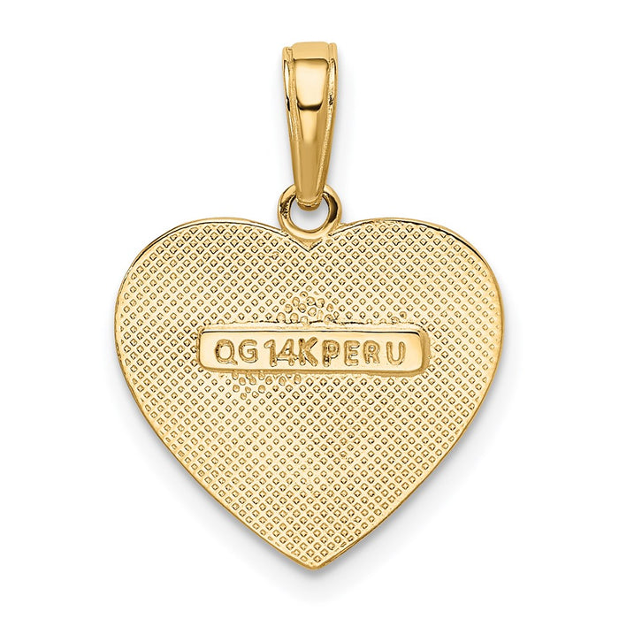 Million Charms 14K Yellow Gold Themed Polished Heart Pendant