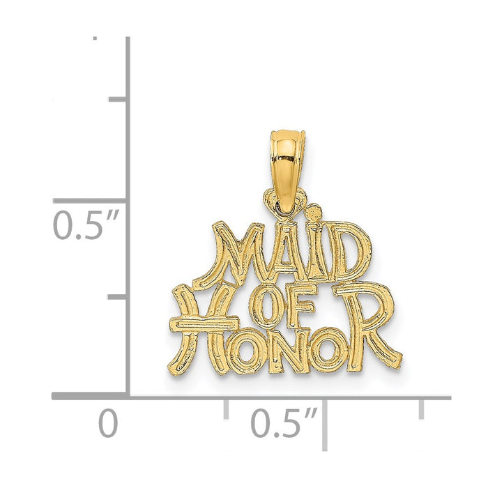 Million Charms 14K Yellow Gold Themed Maid Of Honor Charm