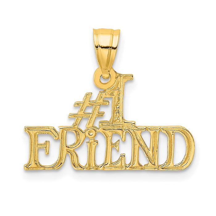 Million Charms 14K Yellow Gold Themed #1 Friend Charm
