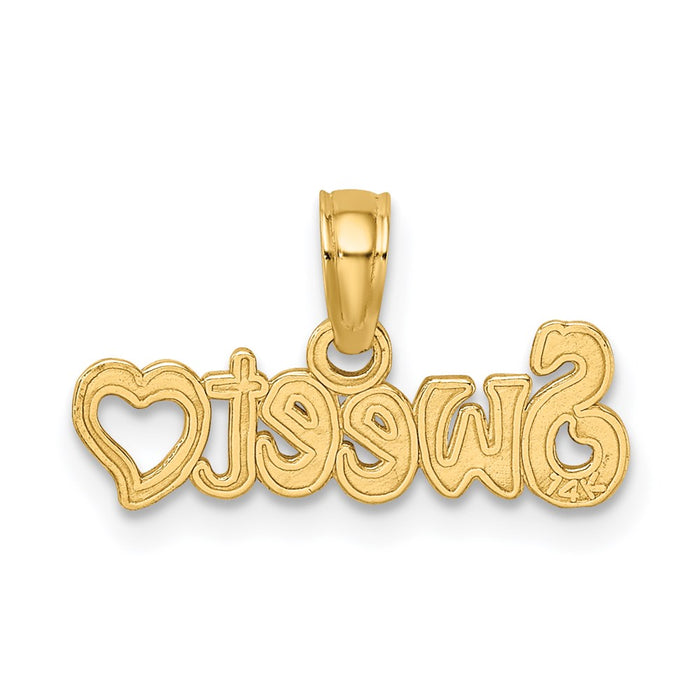 Million Charms 14K Yellow Gold Themed Sweet Heart Charm