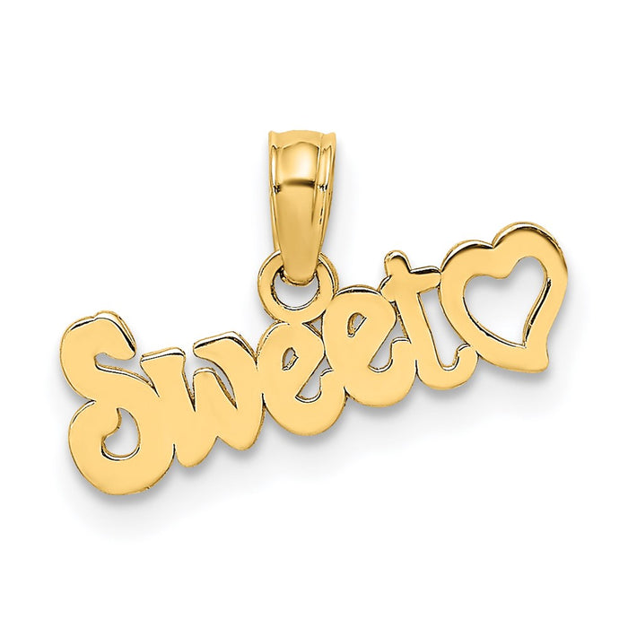 Million Charms 14K Yellow Gold Themed Sweet Heart Charm