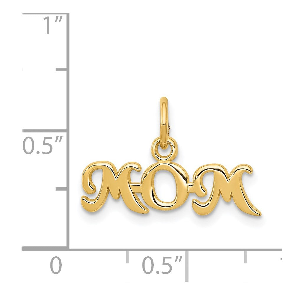 Million Charms 14K Yellow Gold Themed Mom Charm
