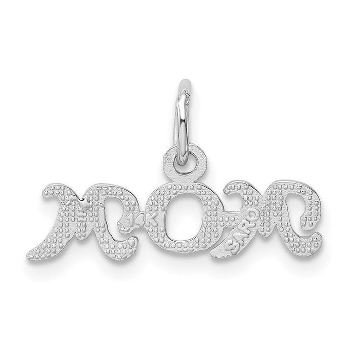 Million Charms 14K White Gold Themed Mom Charm