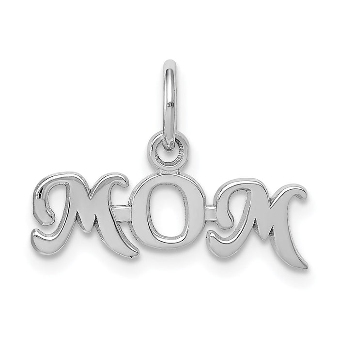 Million Charms 14K White Gold Themed Mom Charm