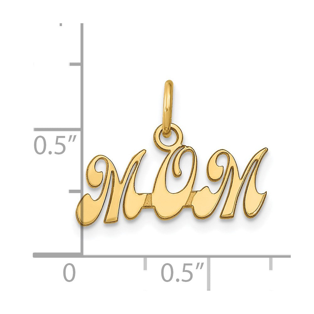 Million Charms 14K Yellow Gold Themed Mom Charm