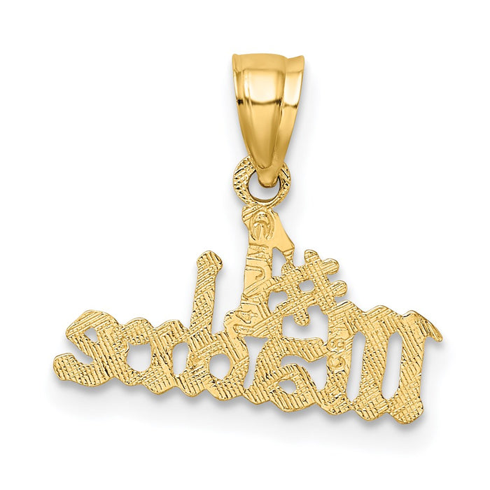 Million Charms 14K Yellow Gold Themed #1 Madre Charm