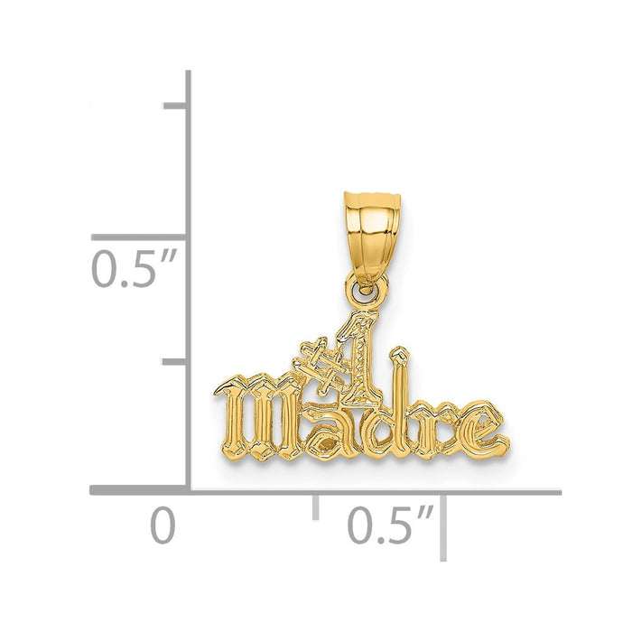 Million Charms 14K Yellow Gold Themed #1 Madre Charm