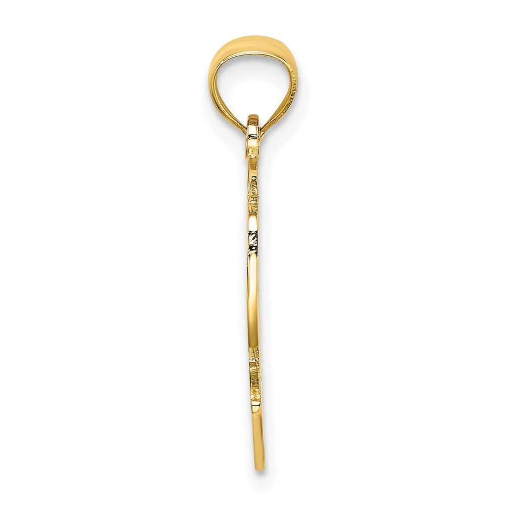 Million Charms 14K Yellow Gold Themed Best Mom Heart Charm