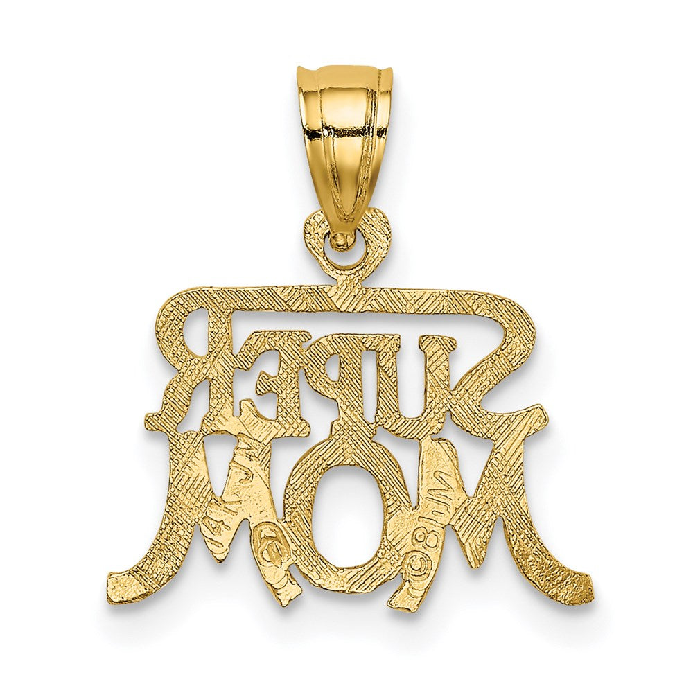 Million Charms 14K Yellow Gold Themed Super Mom Charm