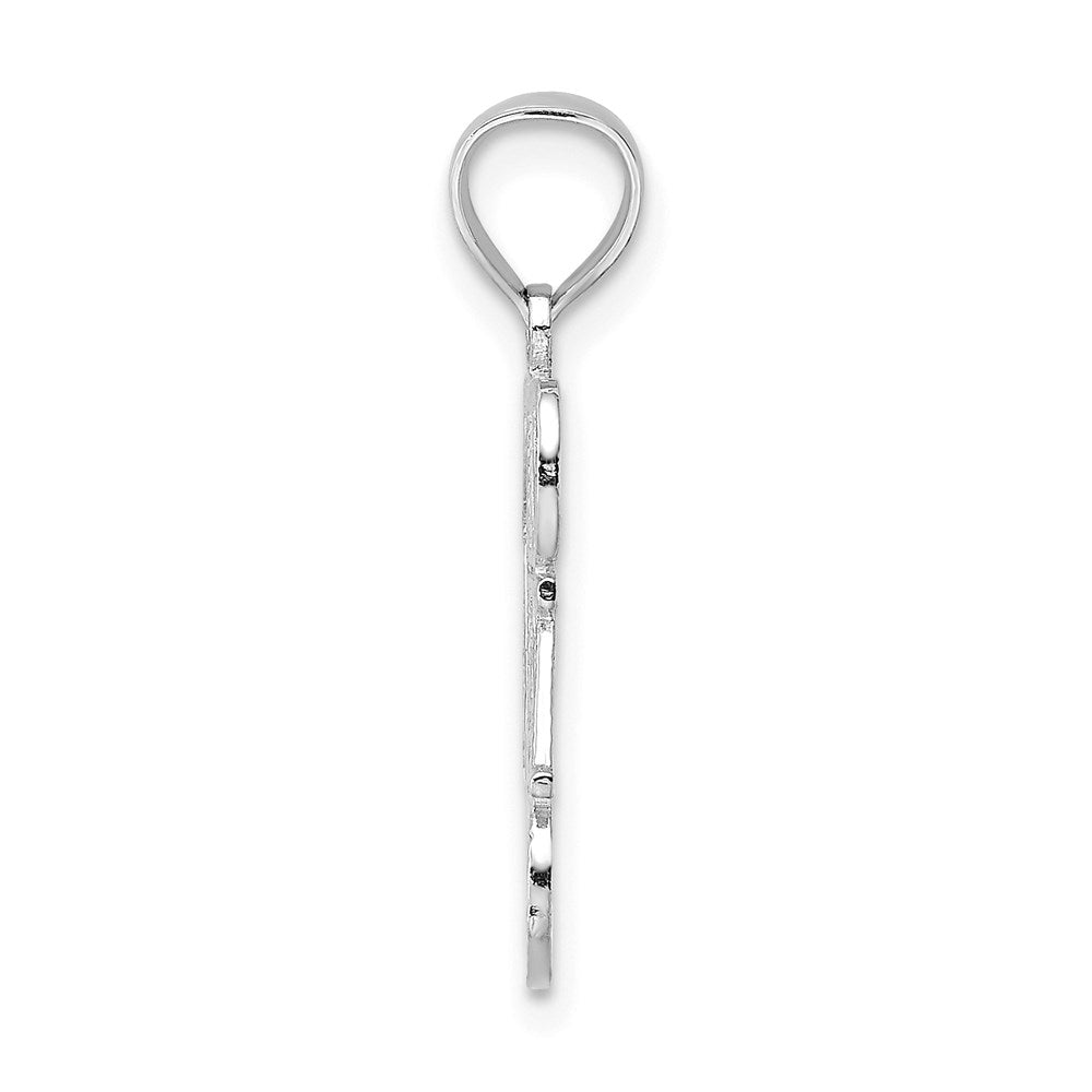 Million Charms 14K White Gold Themed #1 Dad Pendant