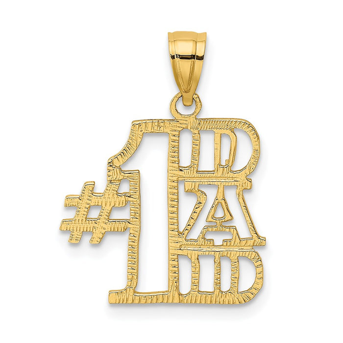 Million Charms 14K Yellow Gold Themed #1 Dad Charm