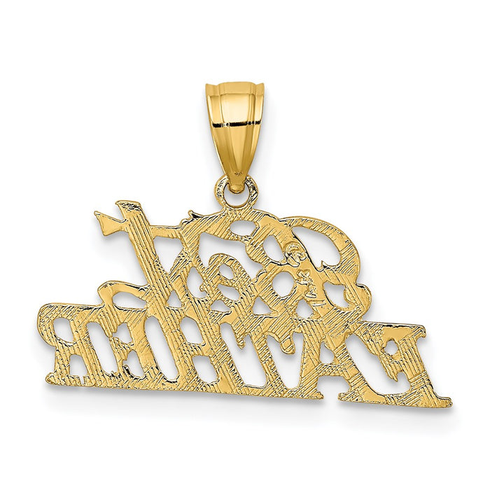 Million Charms 14K Yellow Gold Themed Best Father Charm