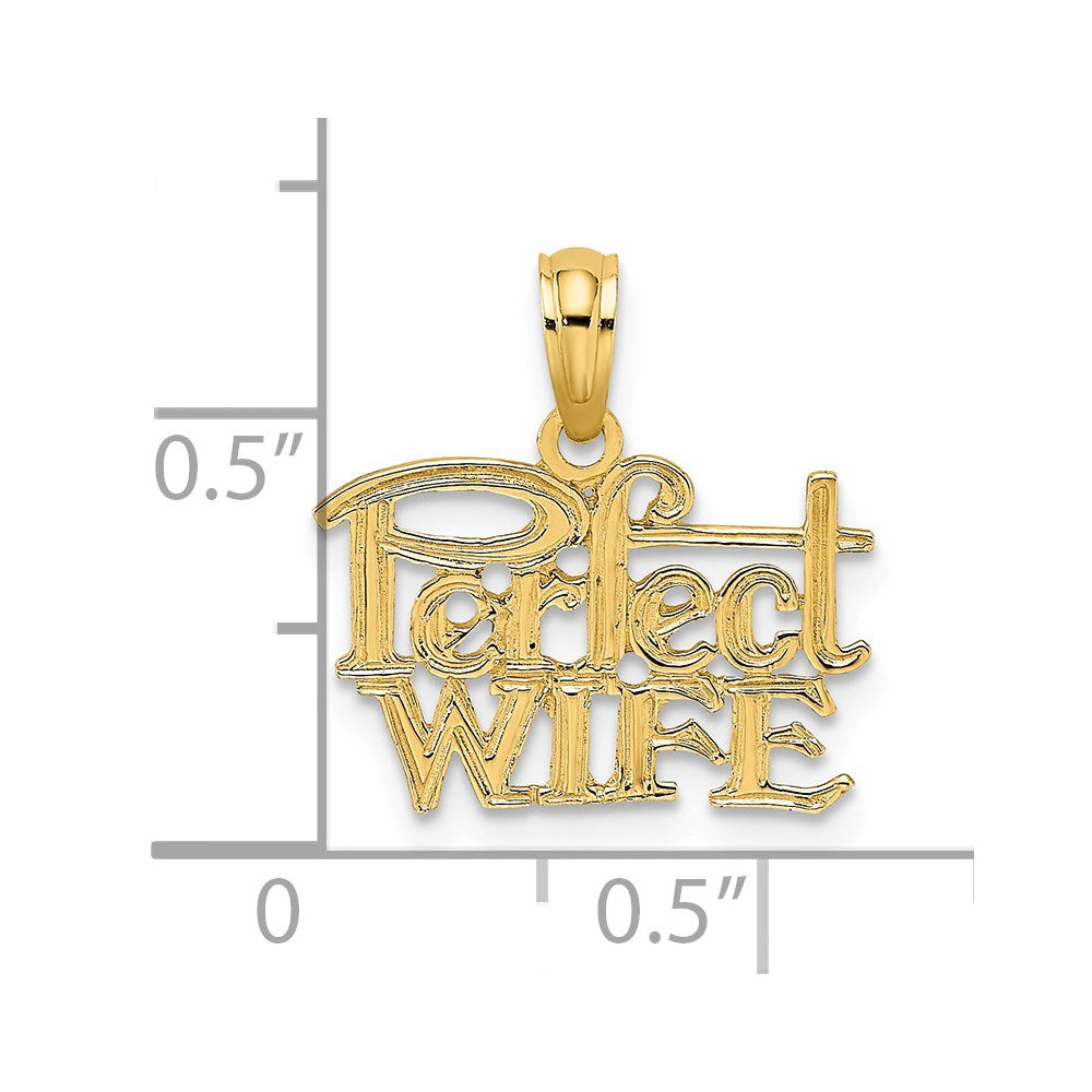 Million Charms 14K Yellow Gold Themed Perfect Wife Charm