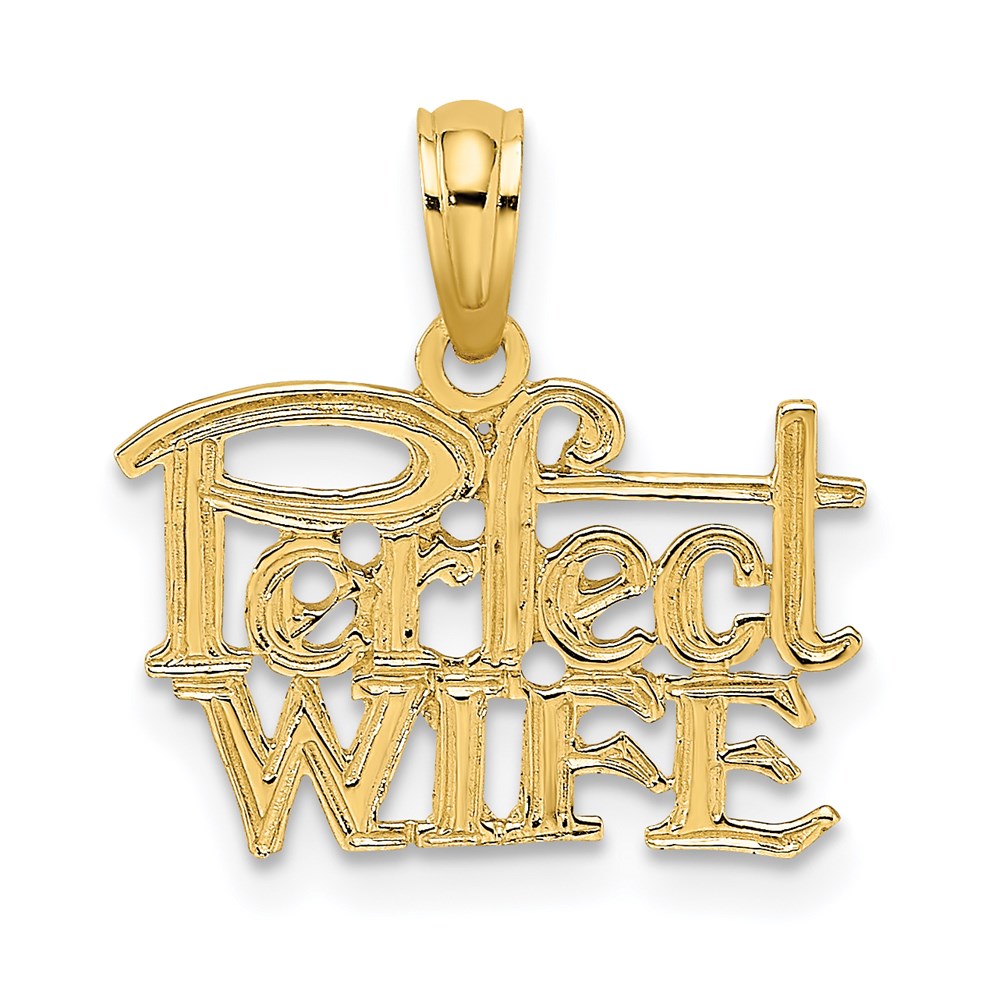 Million Charms 14K Yellow Gold Themed Perfect Wife Charm
