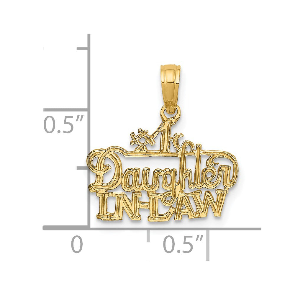 Million Charms 14K Yellow Gold Themed #1 Daughter-In-Law Charm