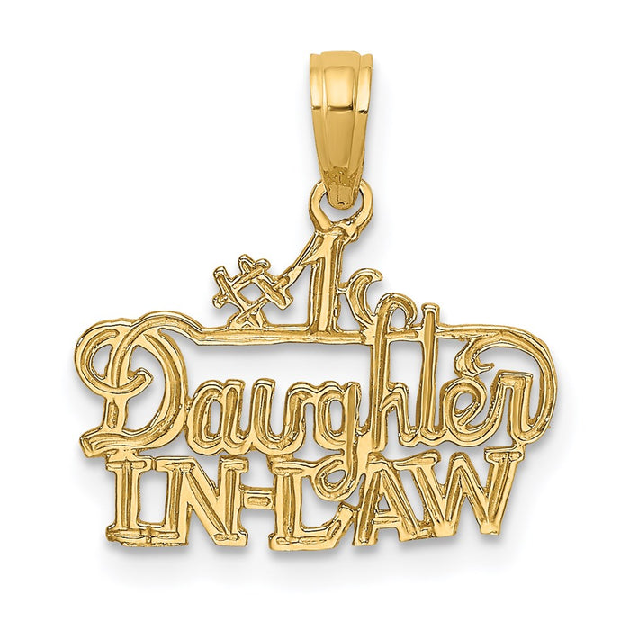 Million Charms 14K Yellow Gold Themed #1 Daughter-In-Law Charm