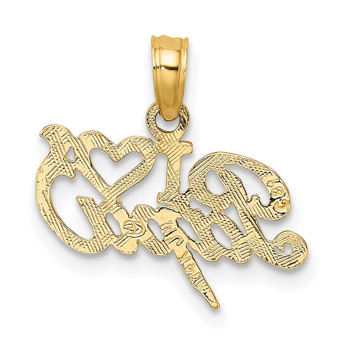 Million Charms 14K Yellow Gold Themed I Heart Papa Charm