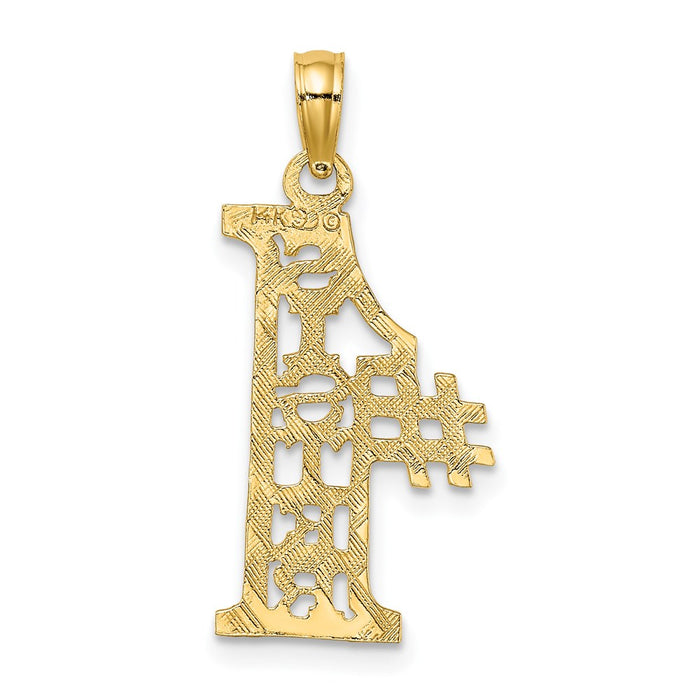 Million Charms 14K Yellow Gold Themed #1 Sister Charm