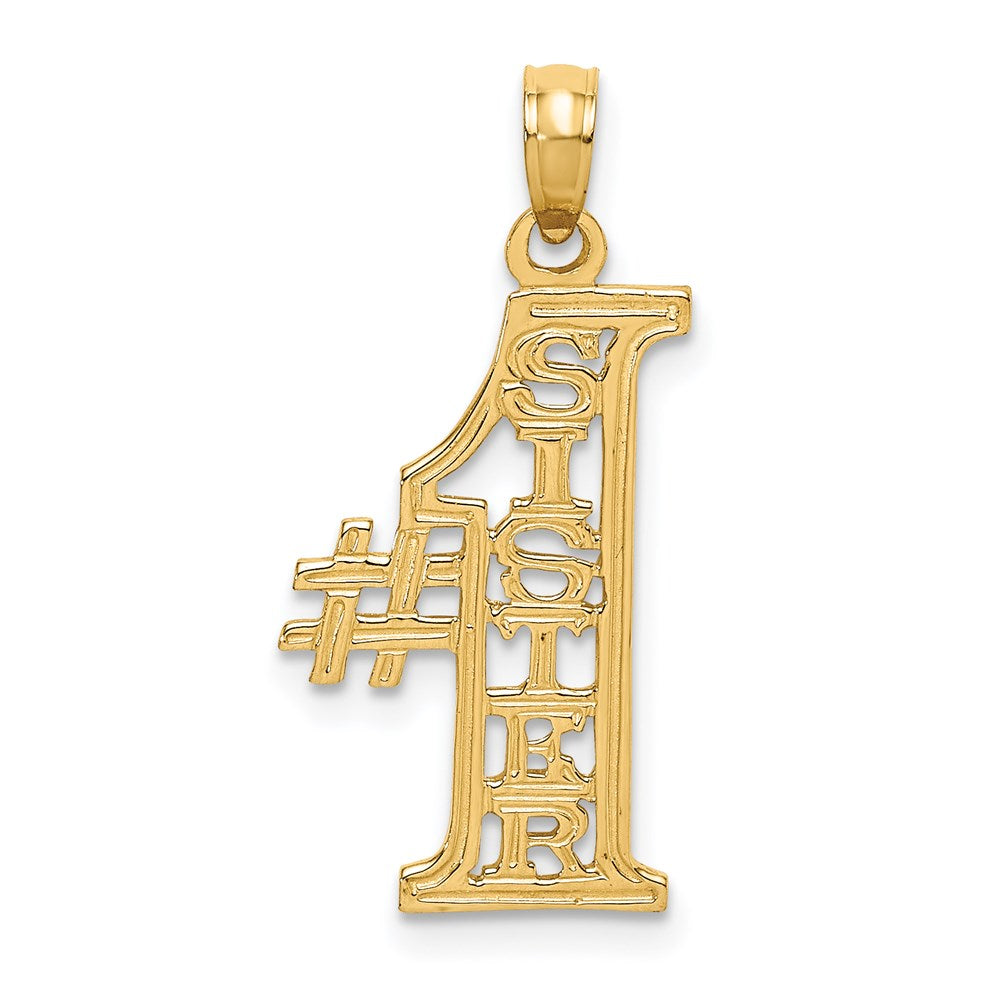 Million Charms 14K Yellow Gold Themed #1 Sister Charm
