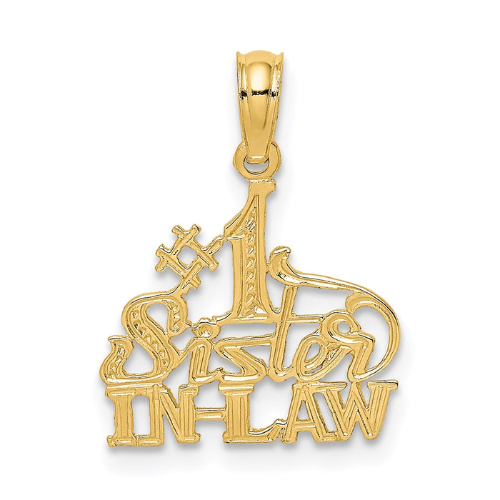 Million Charms 14K Yellow Gold Themed #1 Sister-In-Law Charm