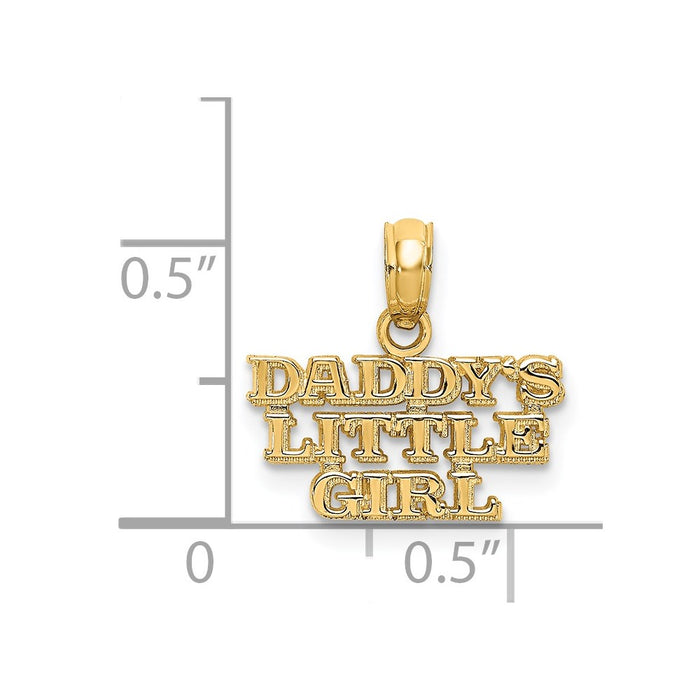 Million Charms 14K Yellow Gold Themed Daddy'S Little Girl Charm