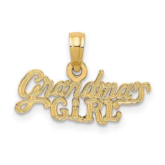 Million Charms 14K Yellow Gold Themed Grandma'S Girl Charm
