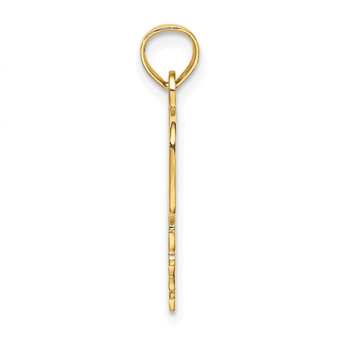 Million Charms 14K Yellow Gold Themed Daddy'S Girl Heart Pendant