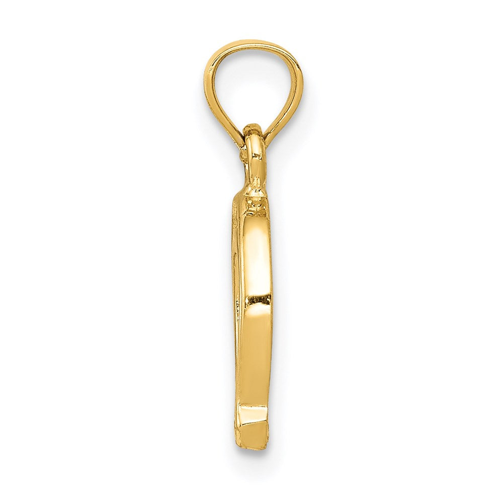 Million Charms 14K Yellow Gold Themed Horseshoe Pendant