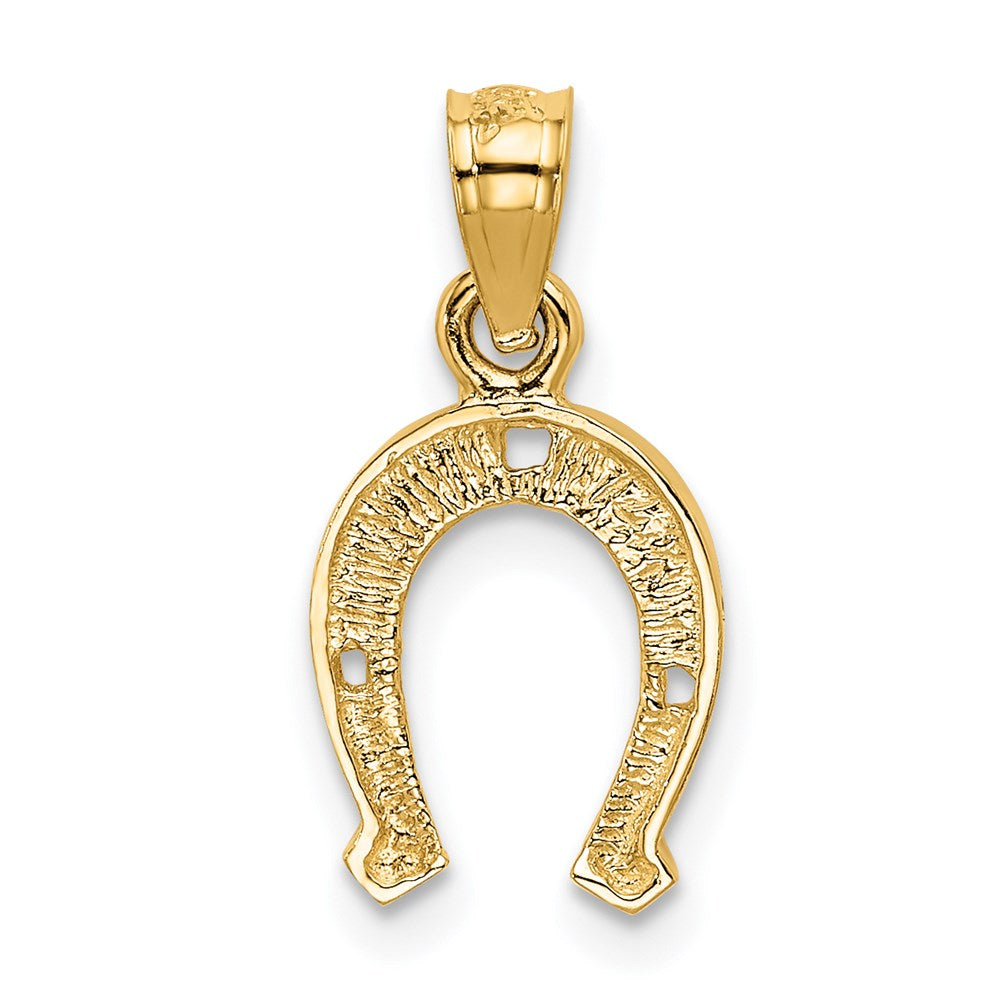 Million Charms 14K Yellow Gold Themed Horseshoe Pendant