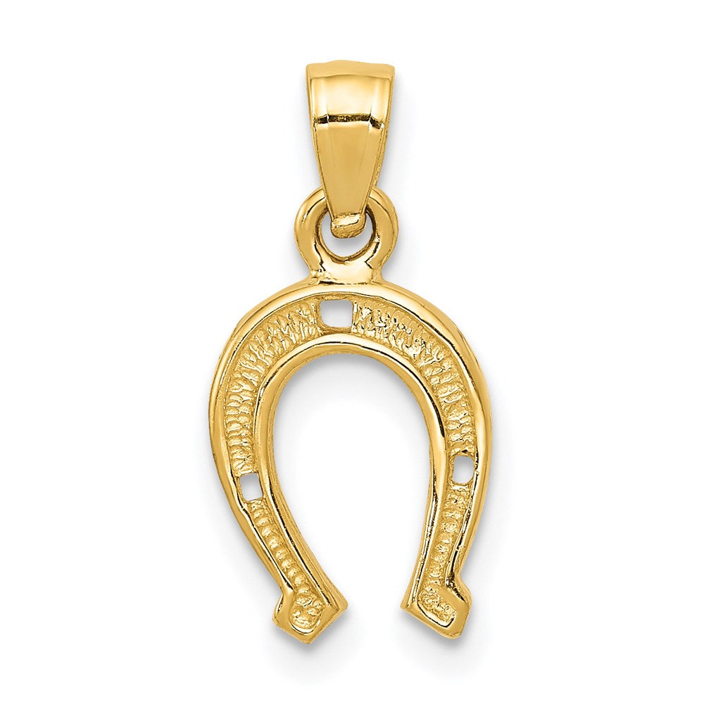 Million Charms 14K Yellow Gold Themed Horseshoe Pendant
