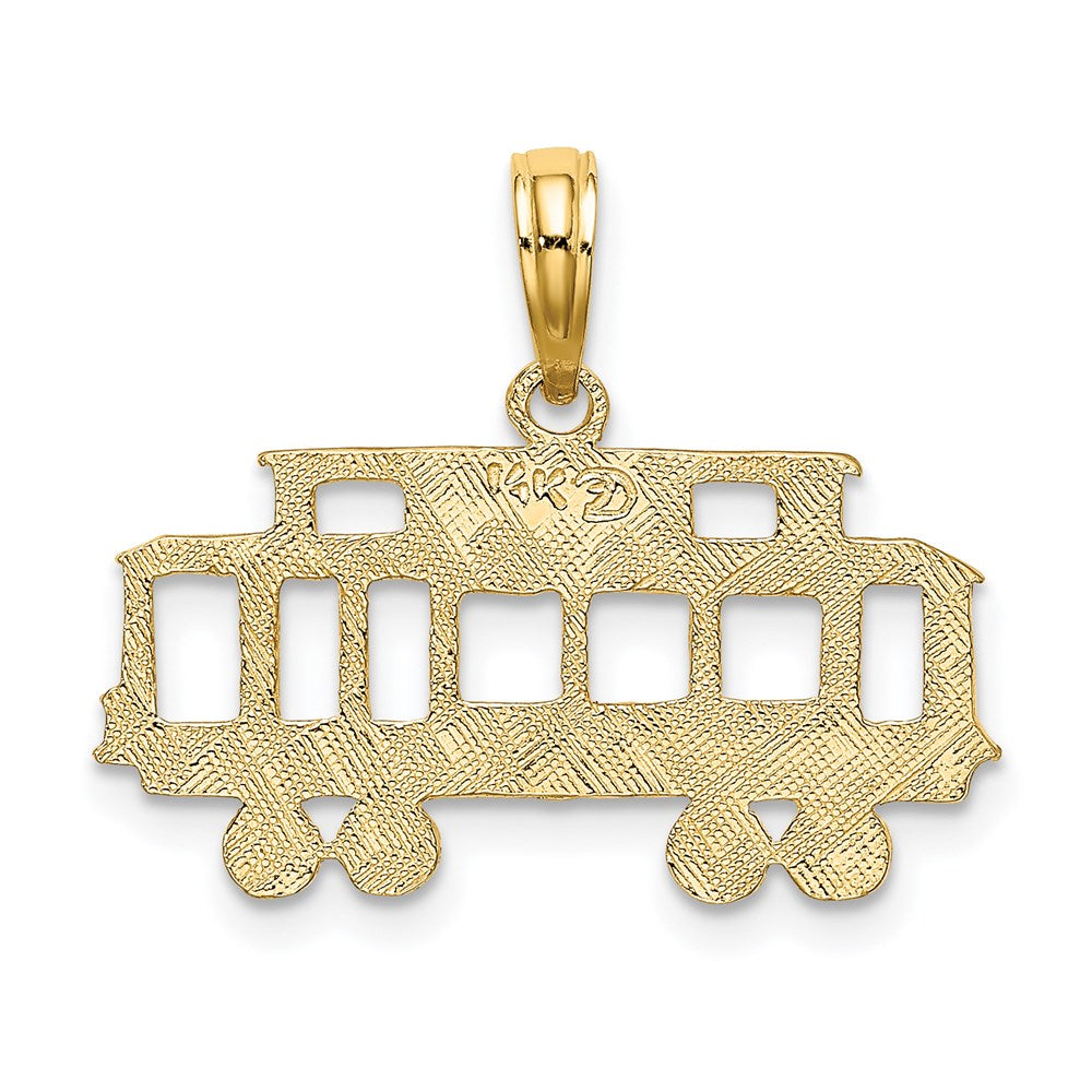 Million Charms 14K Yellow Gold Themed San Francisco Cable Car Charm