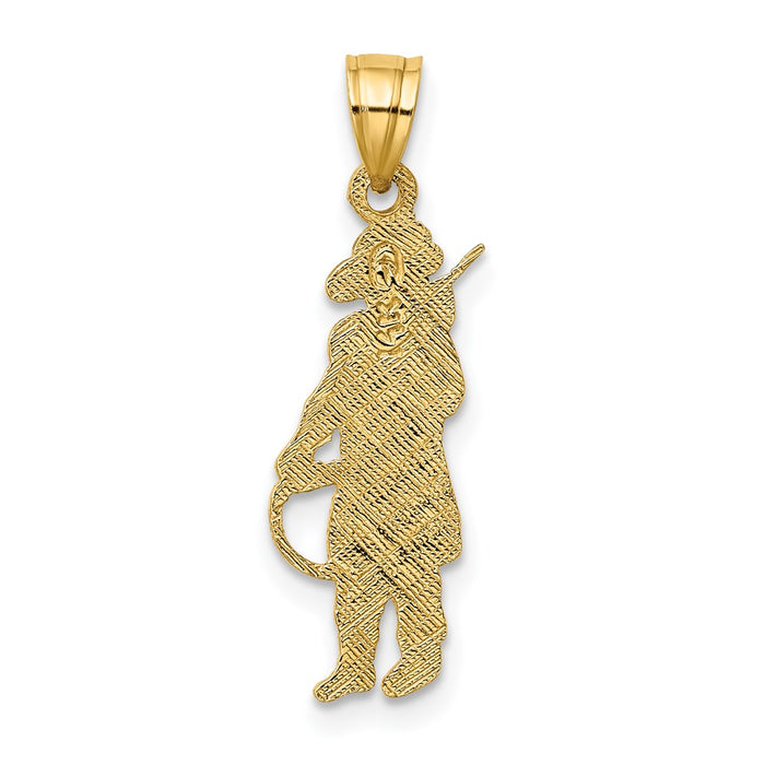 Million Charms 14K Yellow Gold Themed Fireman With Hose Charm