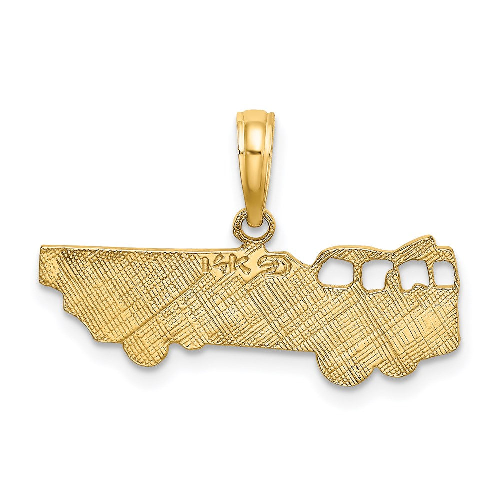 Million Charms 14K Yellow Gold Themed Fire Truck Charm