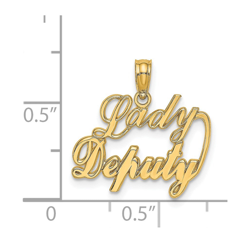 Million Charms 14K Yellow Gold Themed Lady Deputy Charm