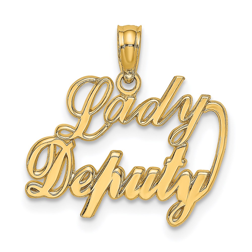 Million Charms 14K Yellow Gold Themed Lady Deputy Charm