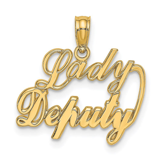 Million Charms 14K Yellow Gold Themed Lady Deputy Charm