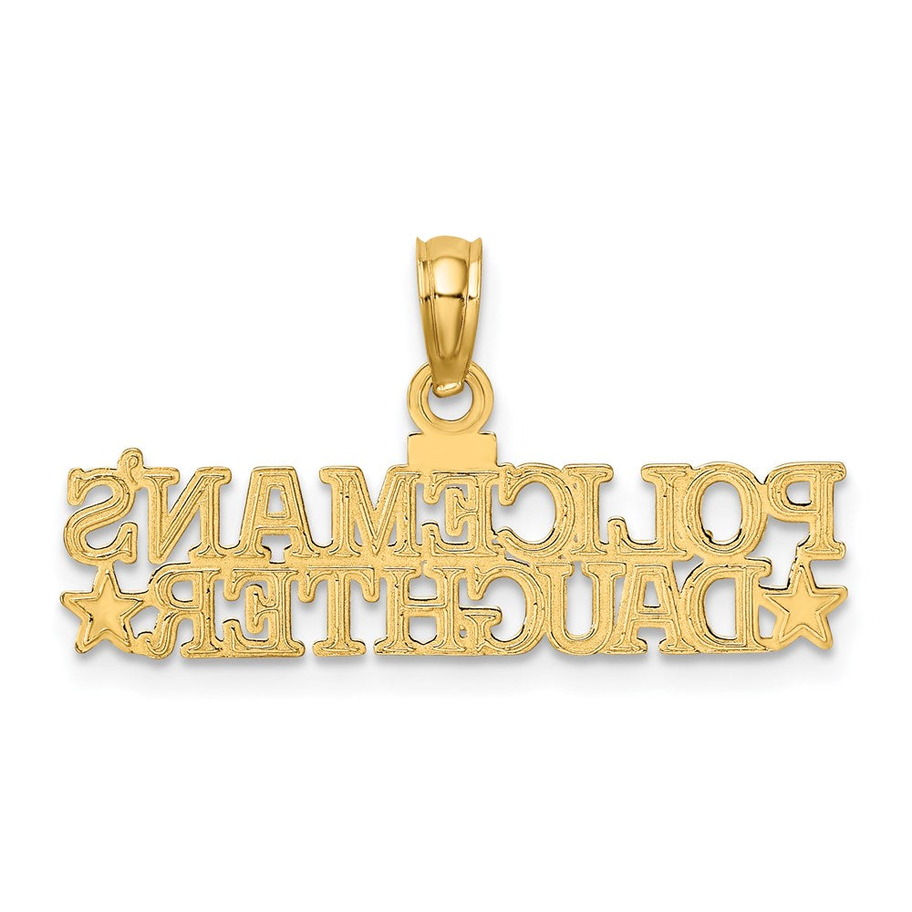 Million Charms 14K Yellow Gold Themed Policeman'S Daughter Charm