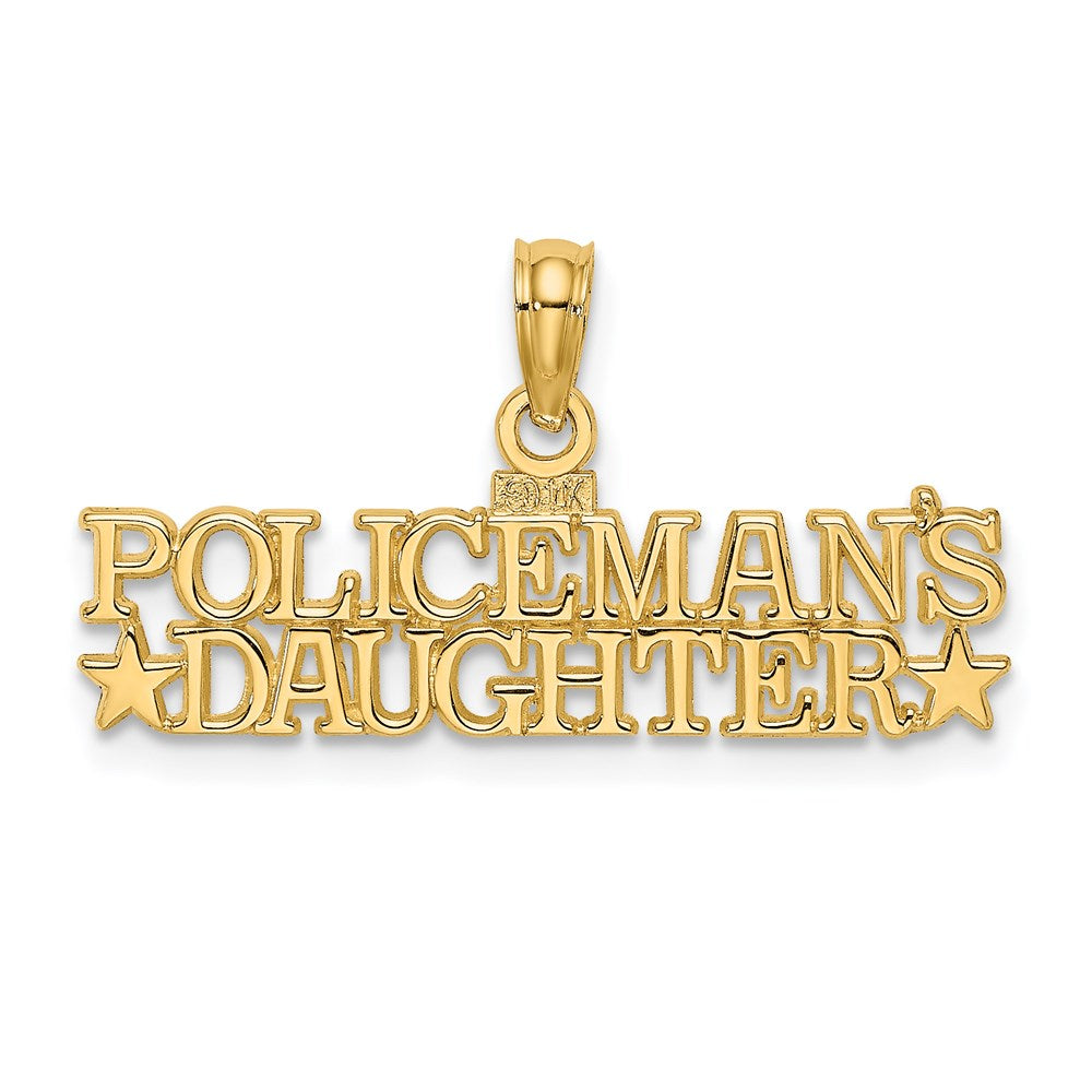Million Charms 14K Yellow Gold Themed Policeman'S Daughter Charm
